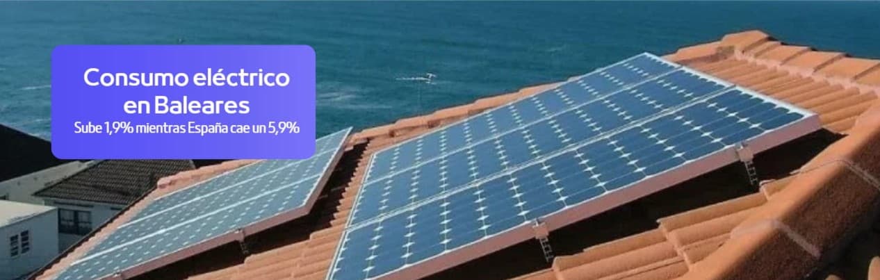 El consumo eléctrico en Baleares sube 1,9% mientras España cae un 5,9%