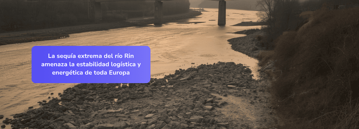 La sequía extrema del río Rin amenaza la estabilidad logística y energética de toda Europa