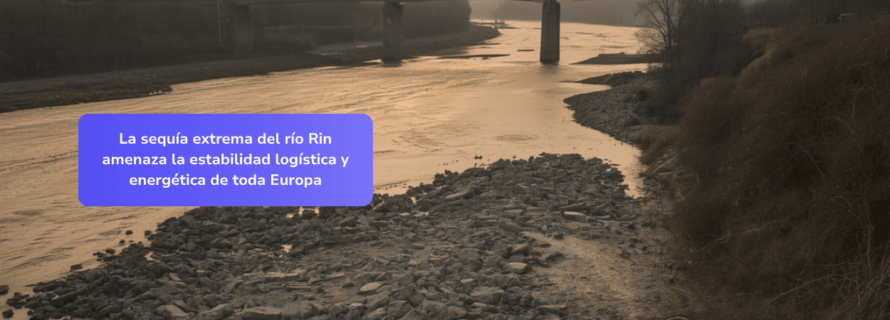 La sequía extrema del río Rin amenaza la estabilidad logística y energética de toda Europa
